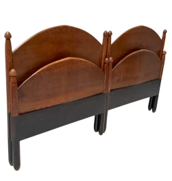 Willem Penaat Art Deco Amsterdamse School Twin Beds for Metz & Co., 1920s
